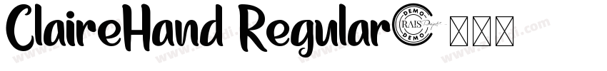 ClaireHand Regular字体转换